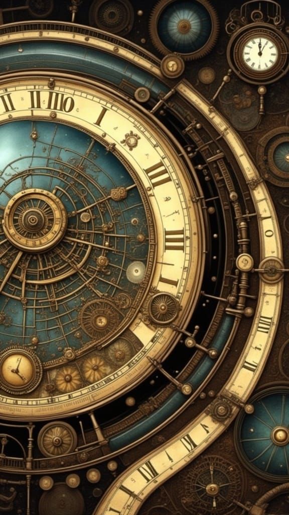 Clockpunk Orrery: Time as a Spiral in Renaissance Style