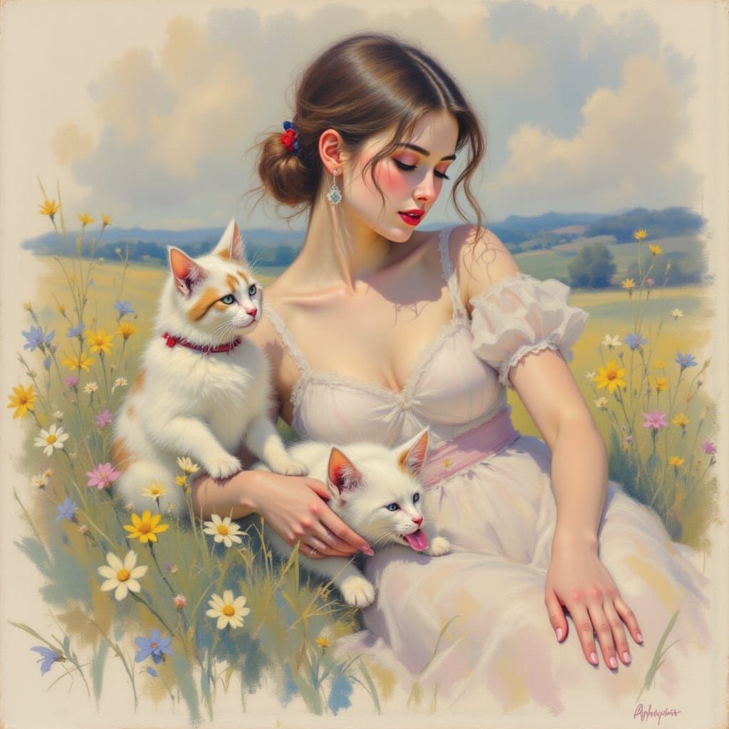 Soft Pastel Fields Under Golden Hour