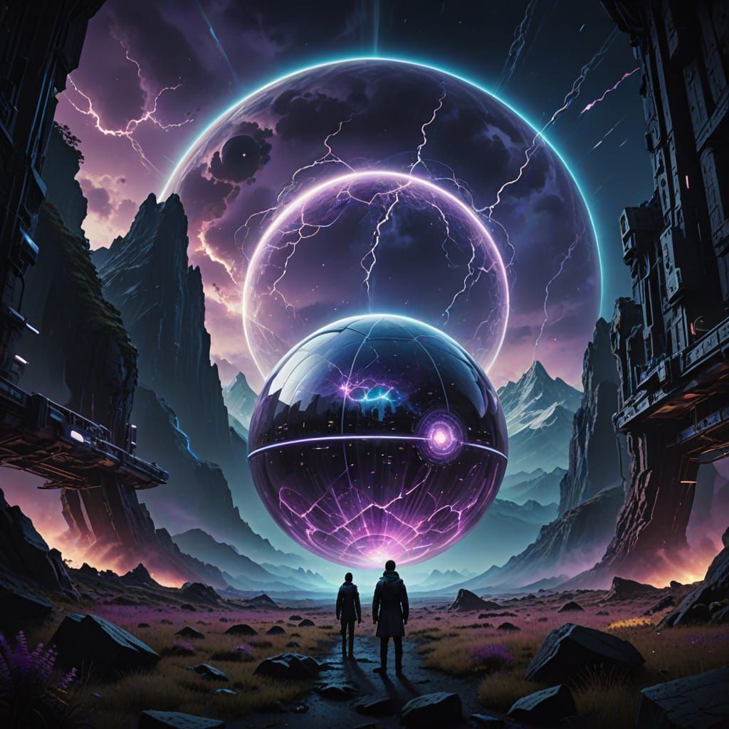 Futuristic Quantum Lab in the Mountains