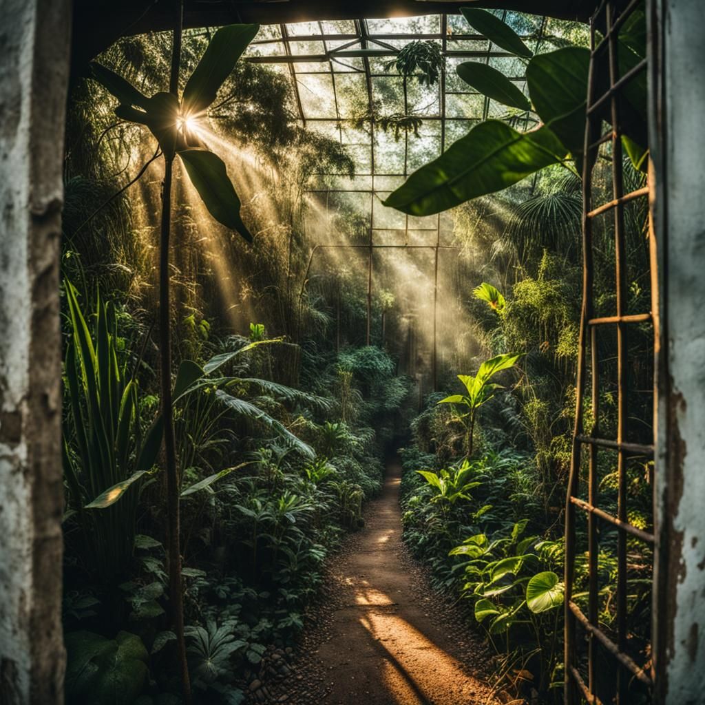 Lush Jungle Thrives in Abandoned Greenhouse