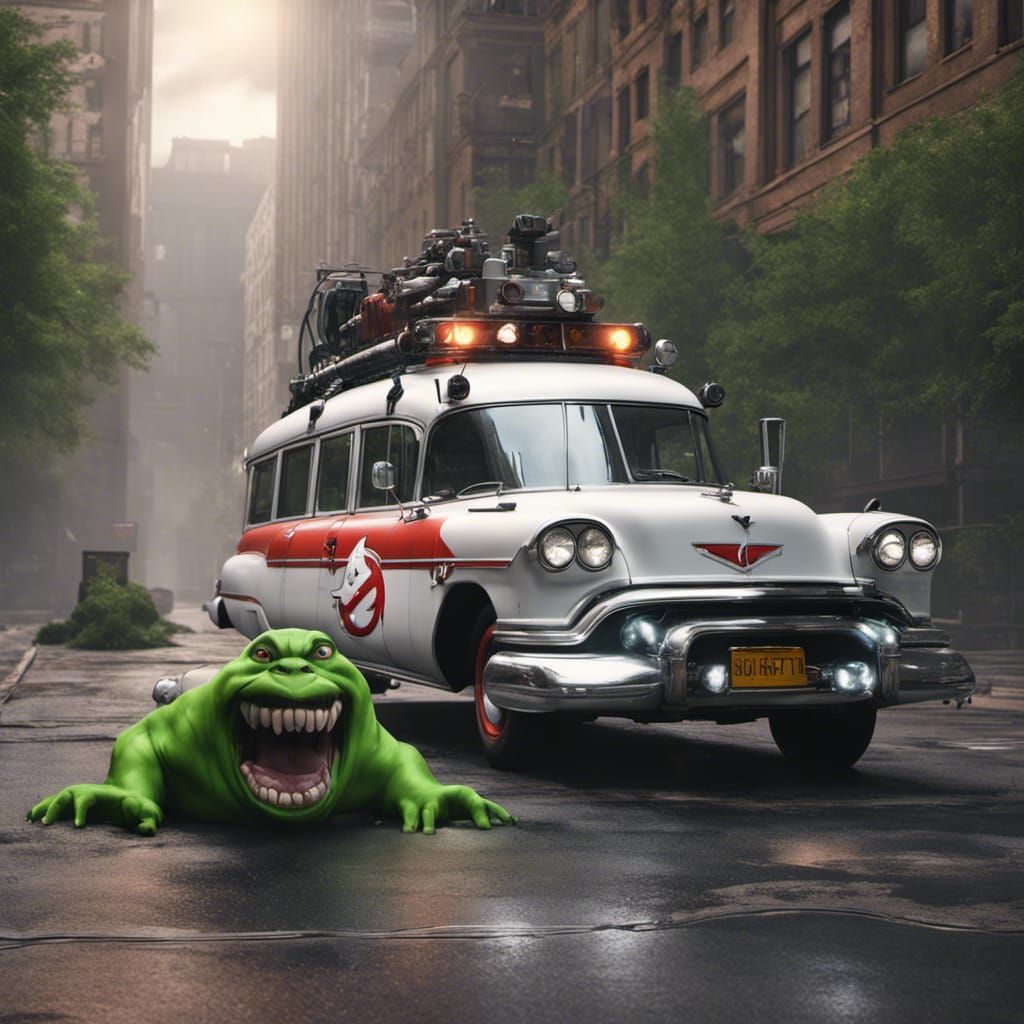 Ghostbusters in Detailed Matte Painting