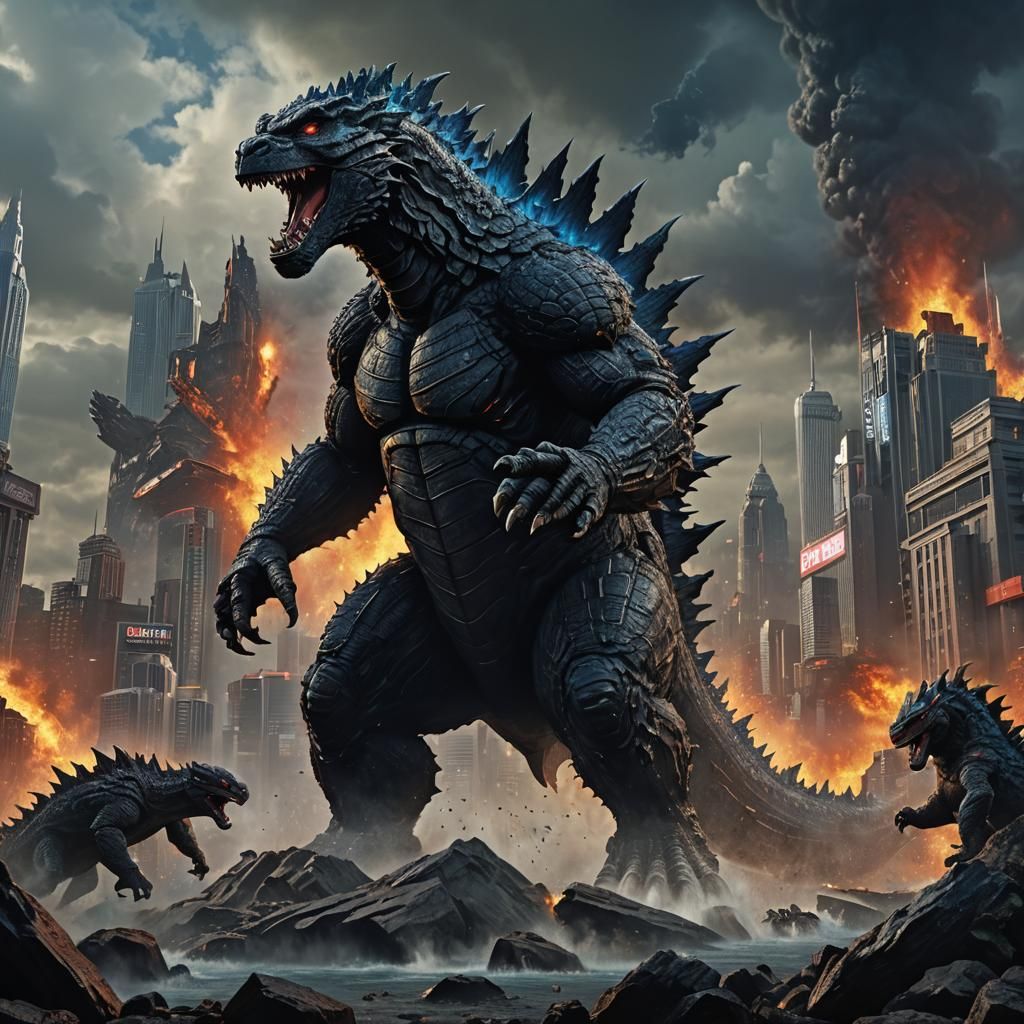 Godzilla 2000: Detailed Fantasy Concept Art