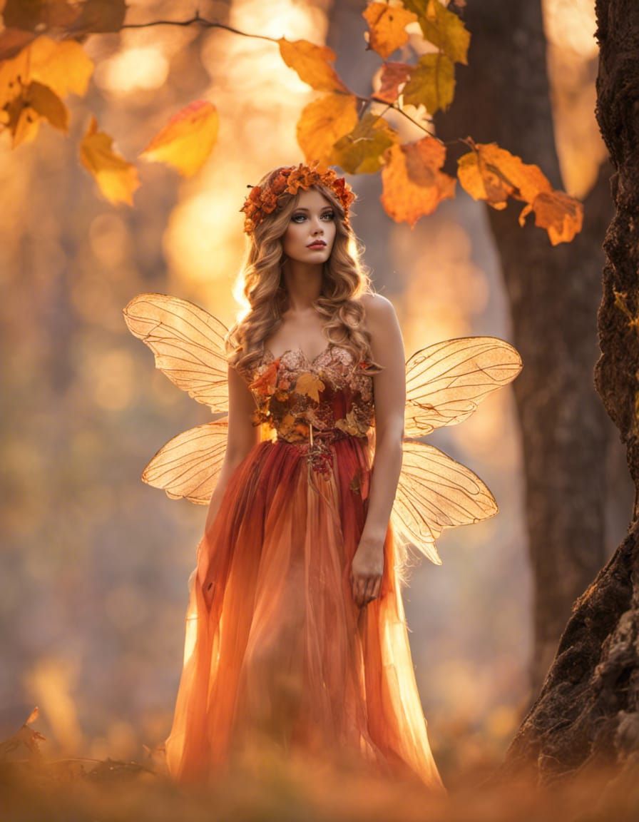 Autumn Fairy in Sunset Colors