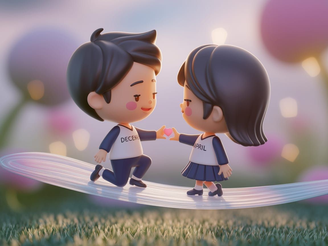 Charming Chibi Boy Proposes in Dreamy Macro World