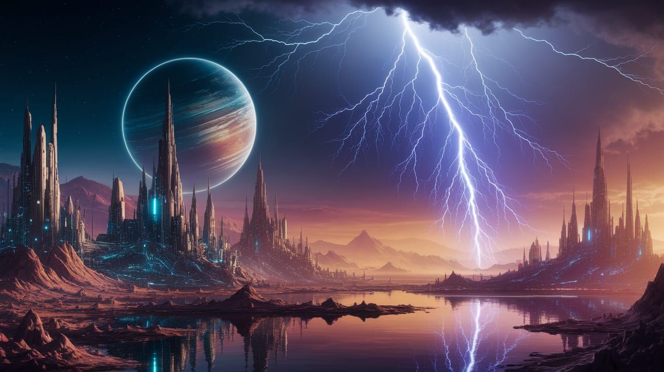 Electrifying Metropolis on a Distant World