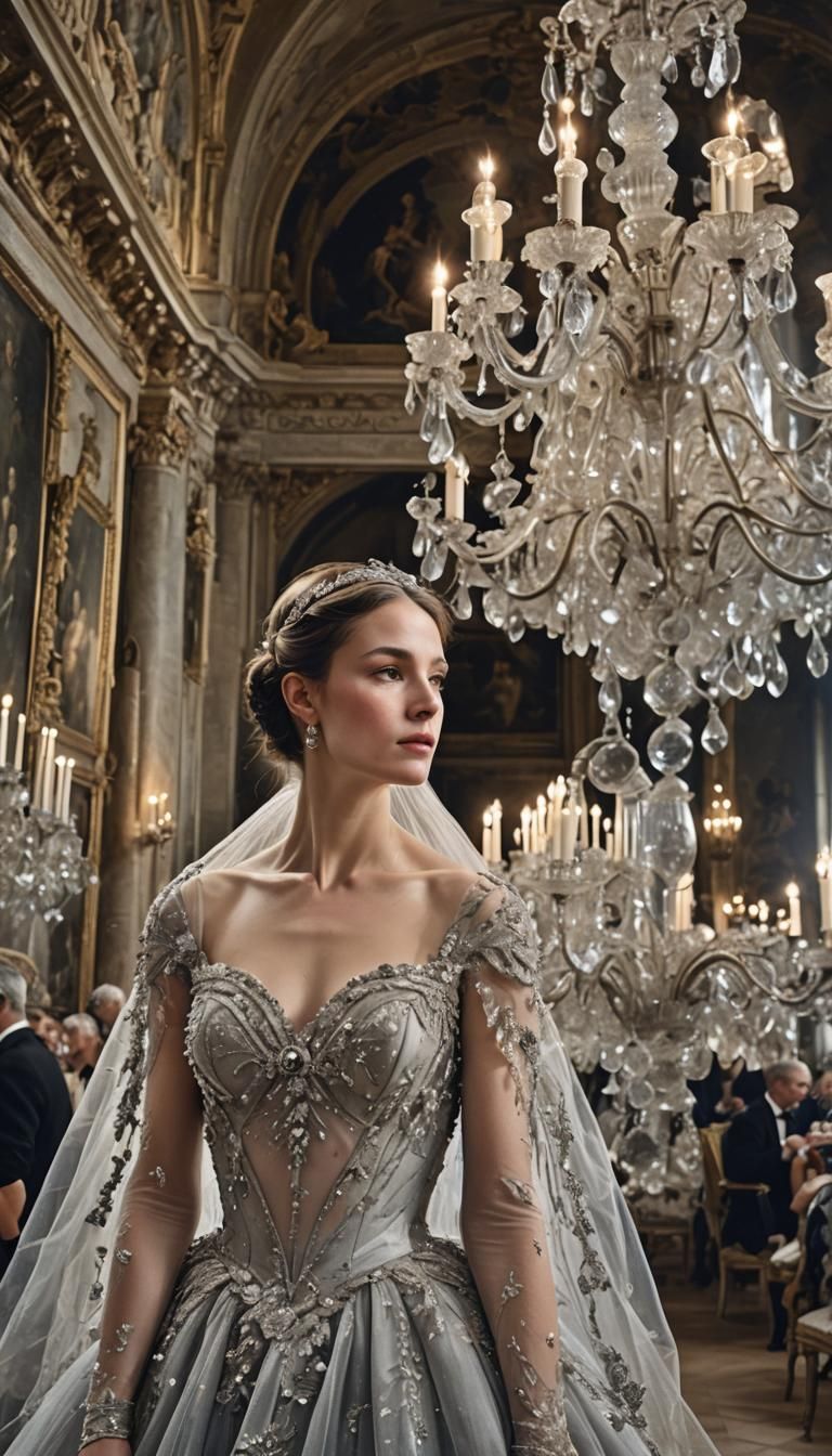 Woman in Starry Gown: Fauvist Beaux-Arts Style