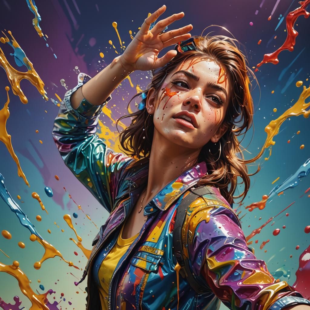 Hyperrealistic Pauline Dabbing: Detailed Concept Art