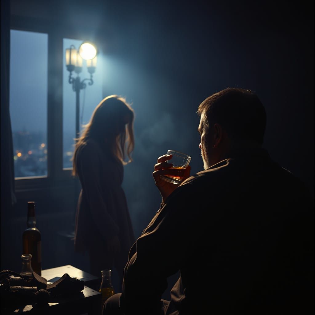 A Broken Heart's Agony in a Smoky, Dimly Lit Room