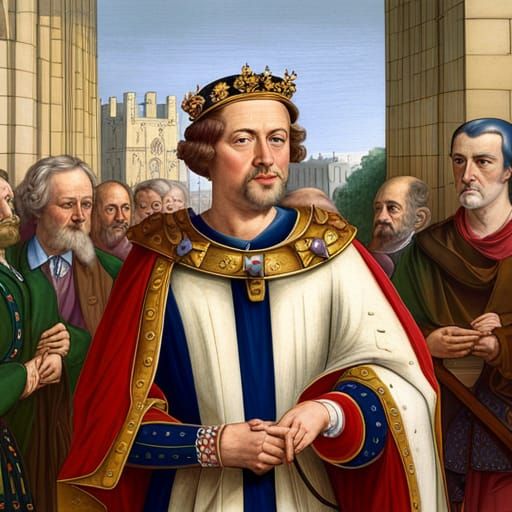 King John Signs Magna Carta, Historic Scene