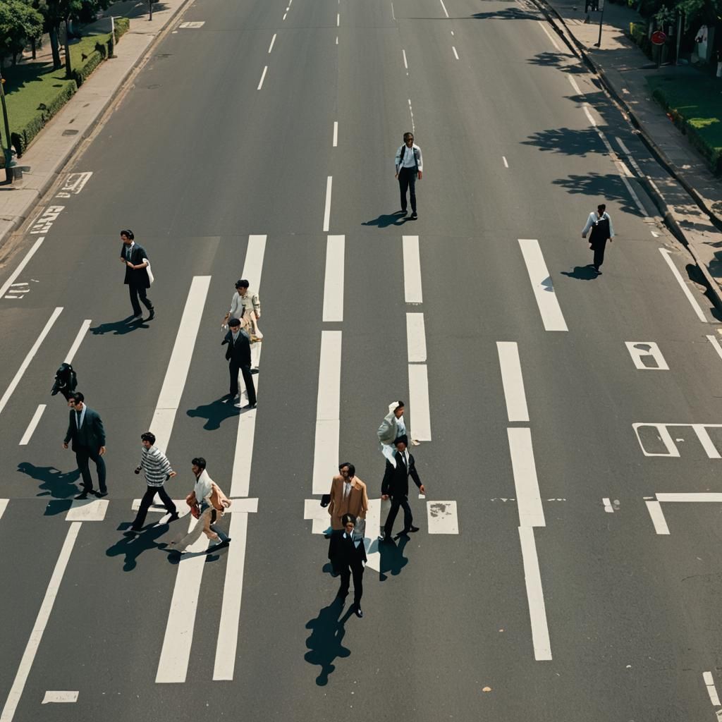 Men Cross Street: Cinematic Album Cover