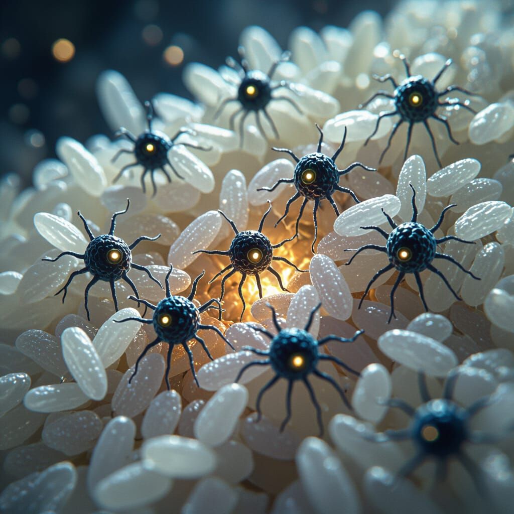 Rice under a microscope - Tiny Aliens