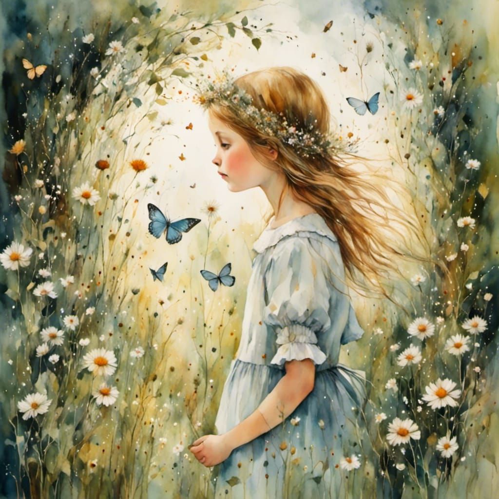 Girl in Secret Garden: Gentle World