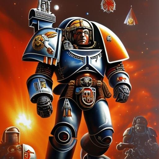Epic Space Marine in Chromed Armor