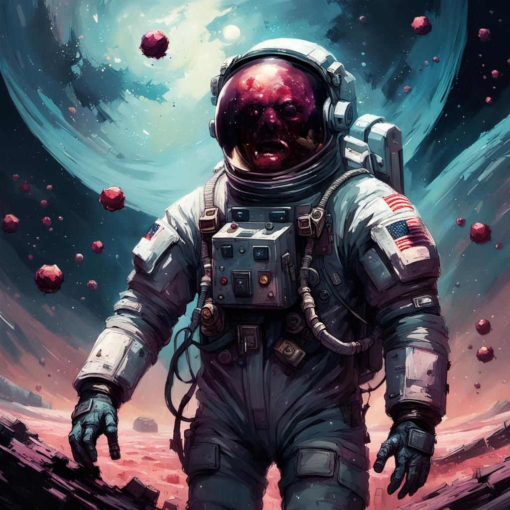Melancholic Undead Astronaut Necromancer Fading into Stardus...
