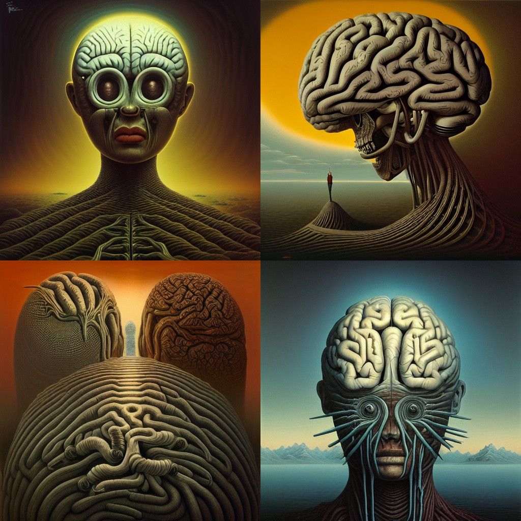 Brain Machine: Surreal Horror Art in 3D