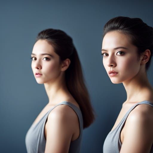 Eerie Mirror Reflection: Doppelganger in Natural Lighting