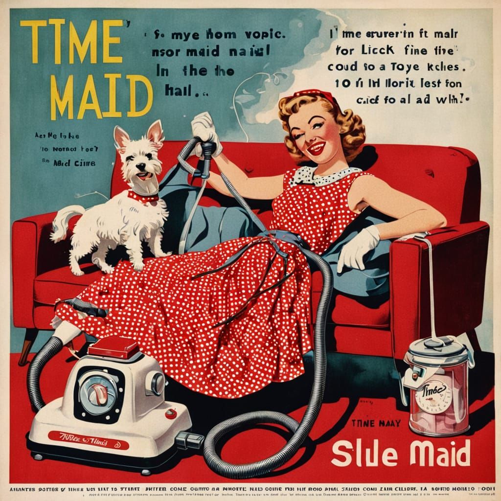 A Housewife's Frustration in 1950s Retro Style