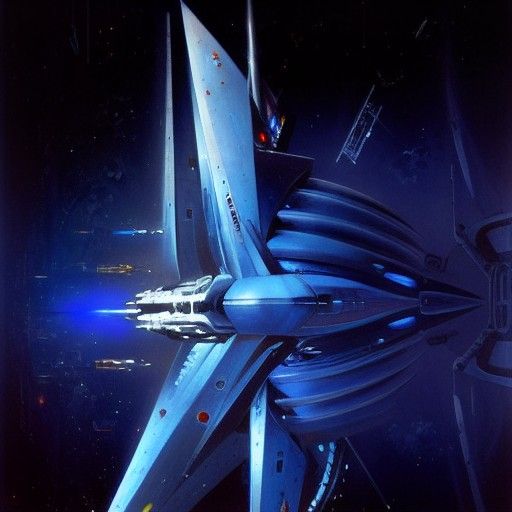 Minbari War Cruiser in Sci-Fi Style