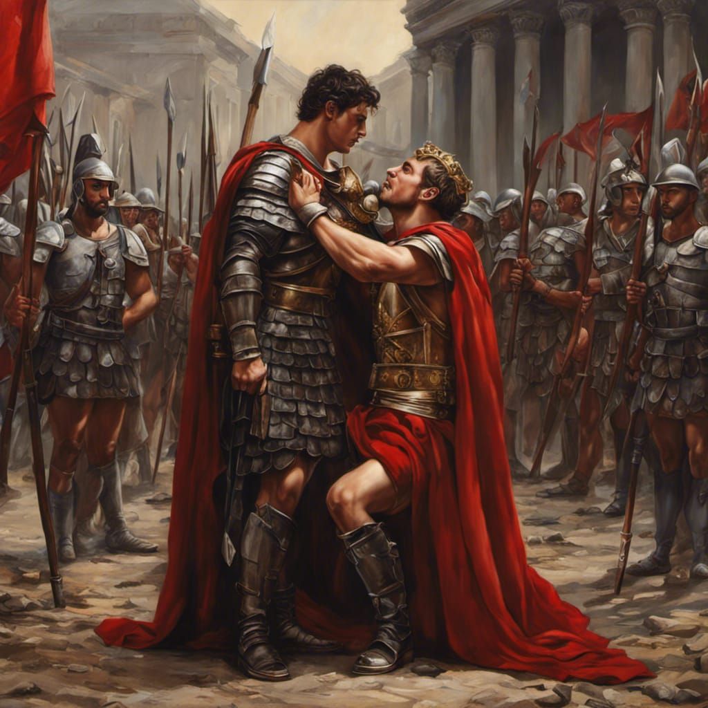 Roman Soldier's Plea Before a Demon