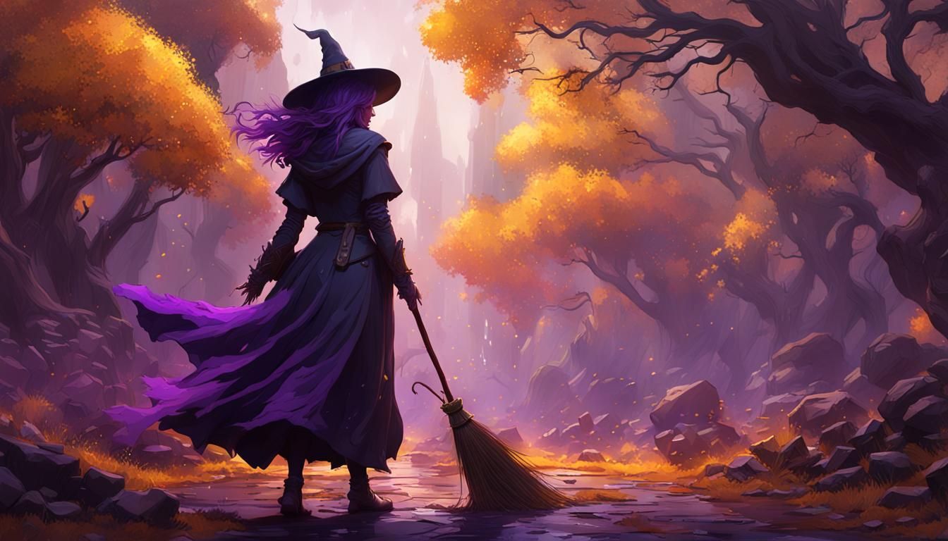 Witch's Broom: Dark Fantasy Concept Art