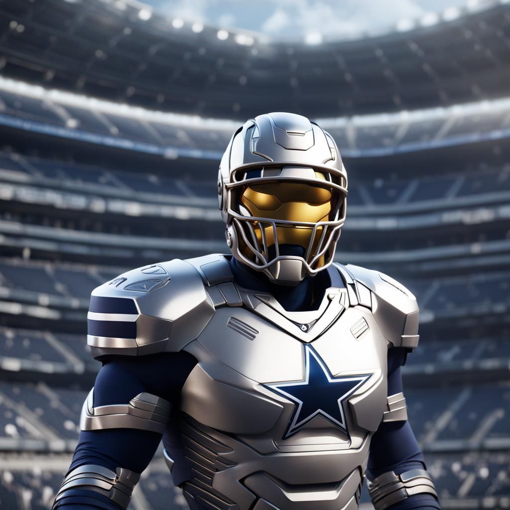Iron Man Dallas Cowboys: Detailed Fantasy Concept Art