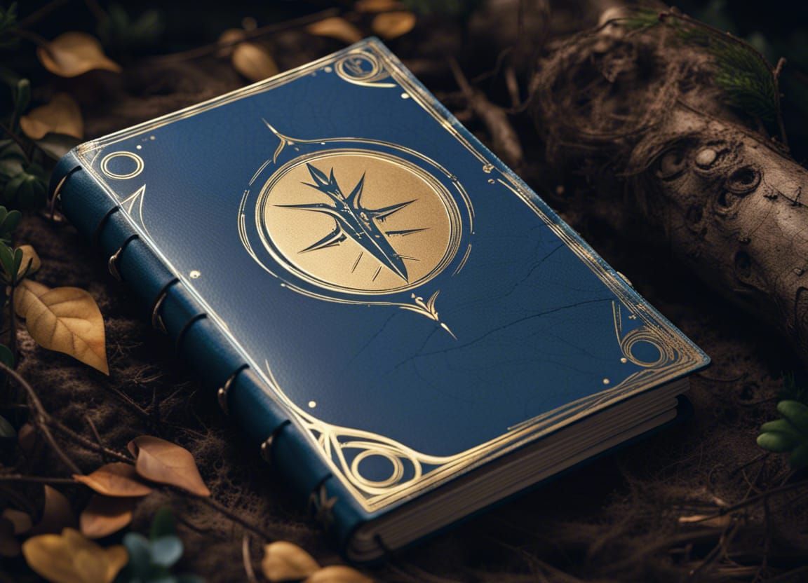Aged Notebook with Circular Pattern in Anime Style