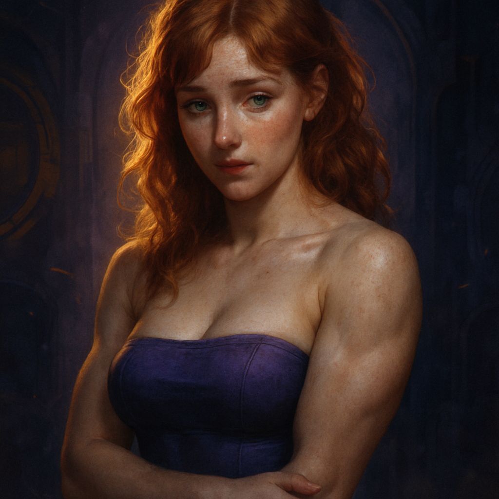 Cyberpunk Goddess in Tube Top, Intricately Detailed