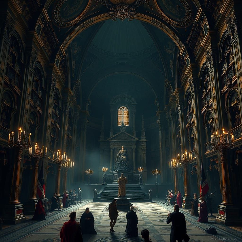 Baroque Masterpiece in the Style of Shiver's 'Inquisition'