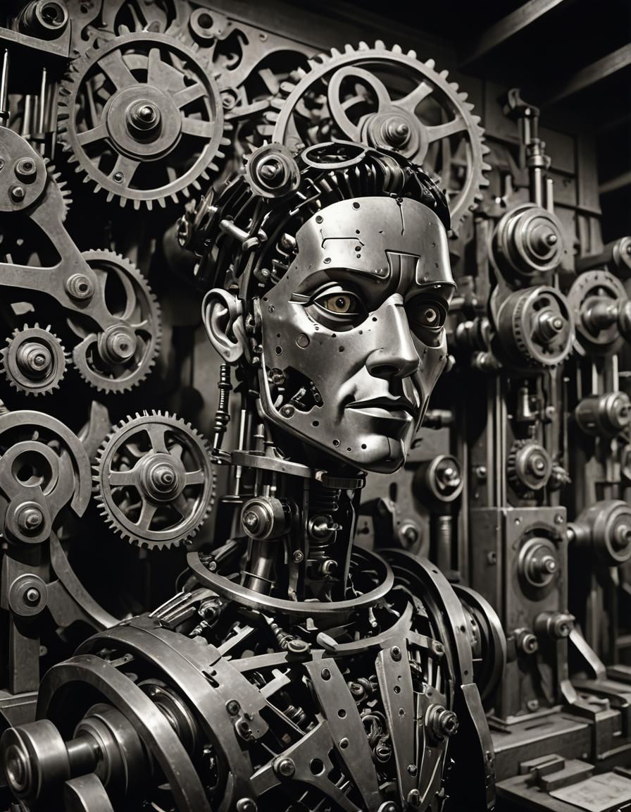 German Expressionist Automaton in Volumetric Light