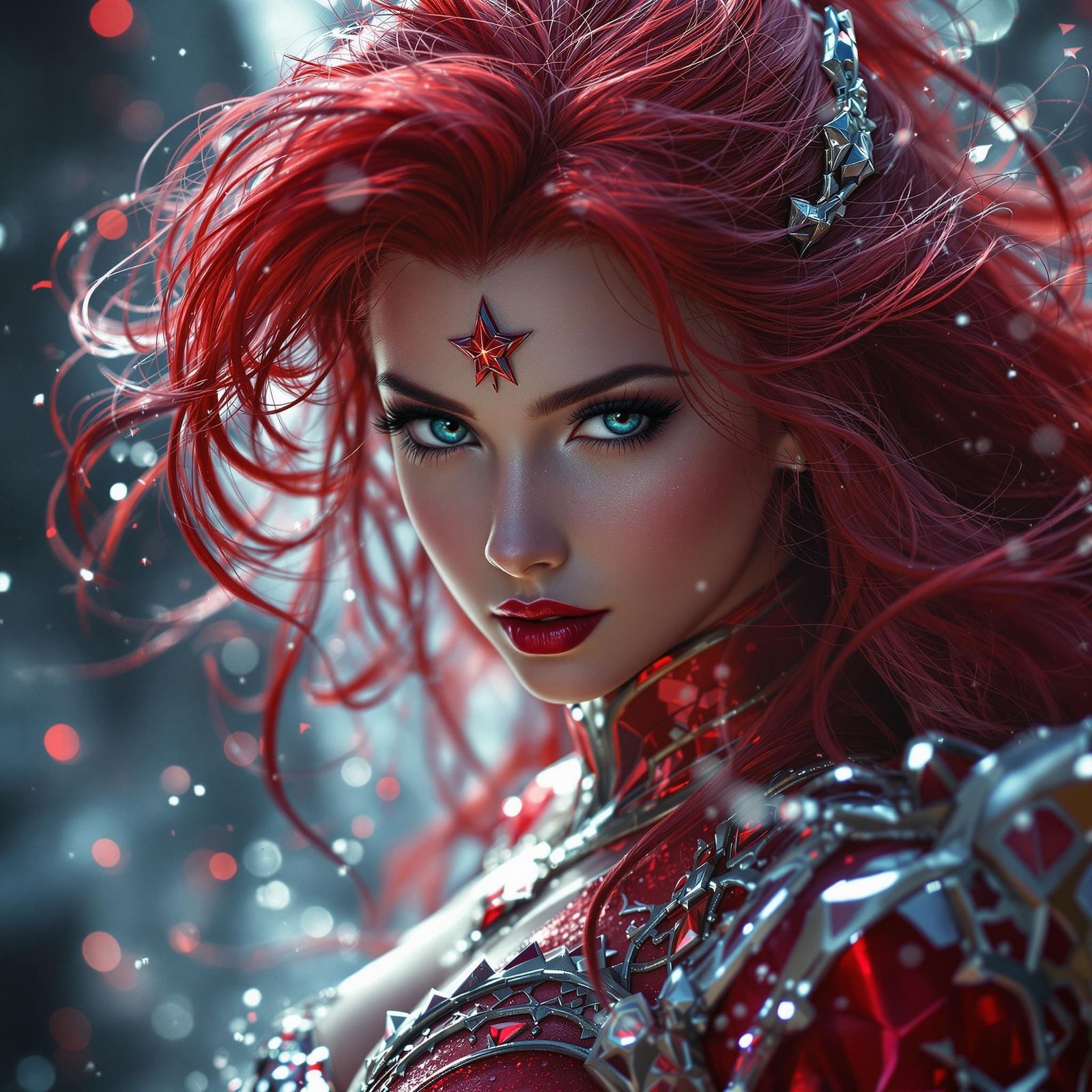Epic Ariel as Red Power Ranger Portrait