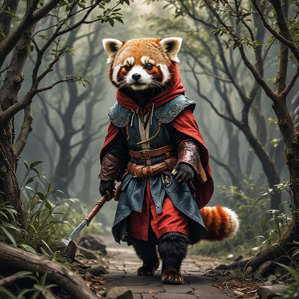 Little Red panda riding hood