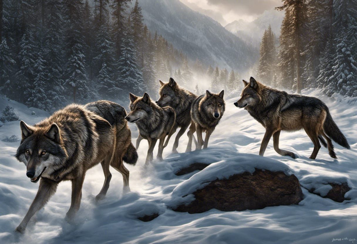Wolf Pack Hunting