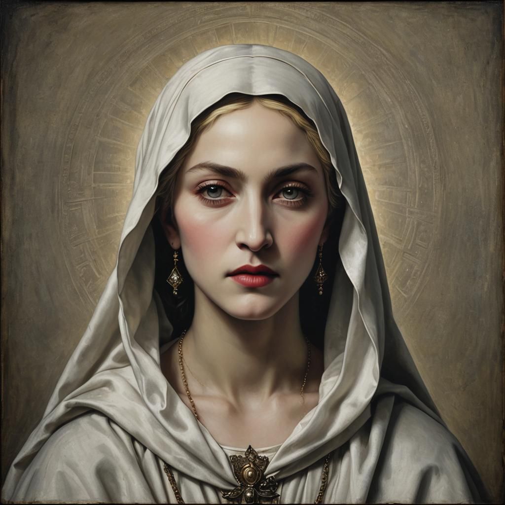 Madonna in Chiaroscuro: High Resolution Portrait