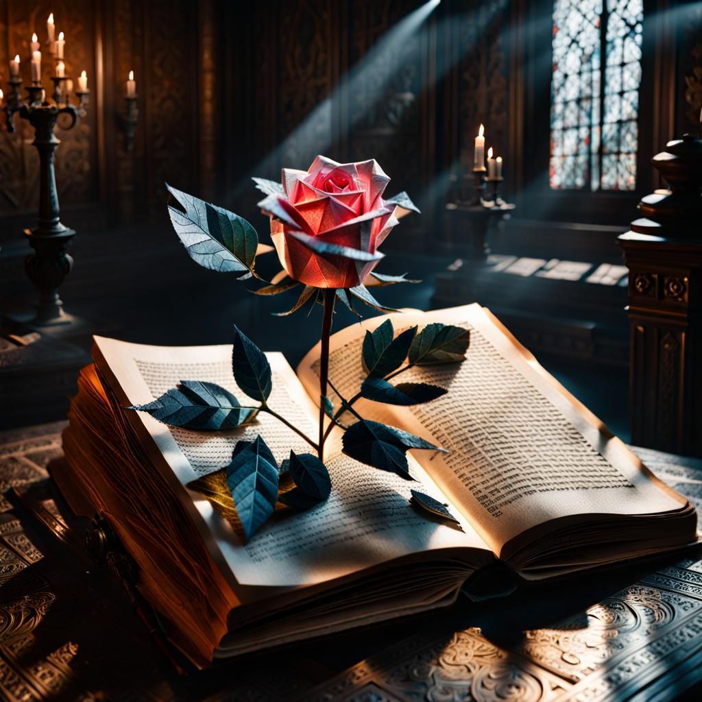 Crystal Rose Papercraft in Knight's Castle