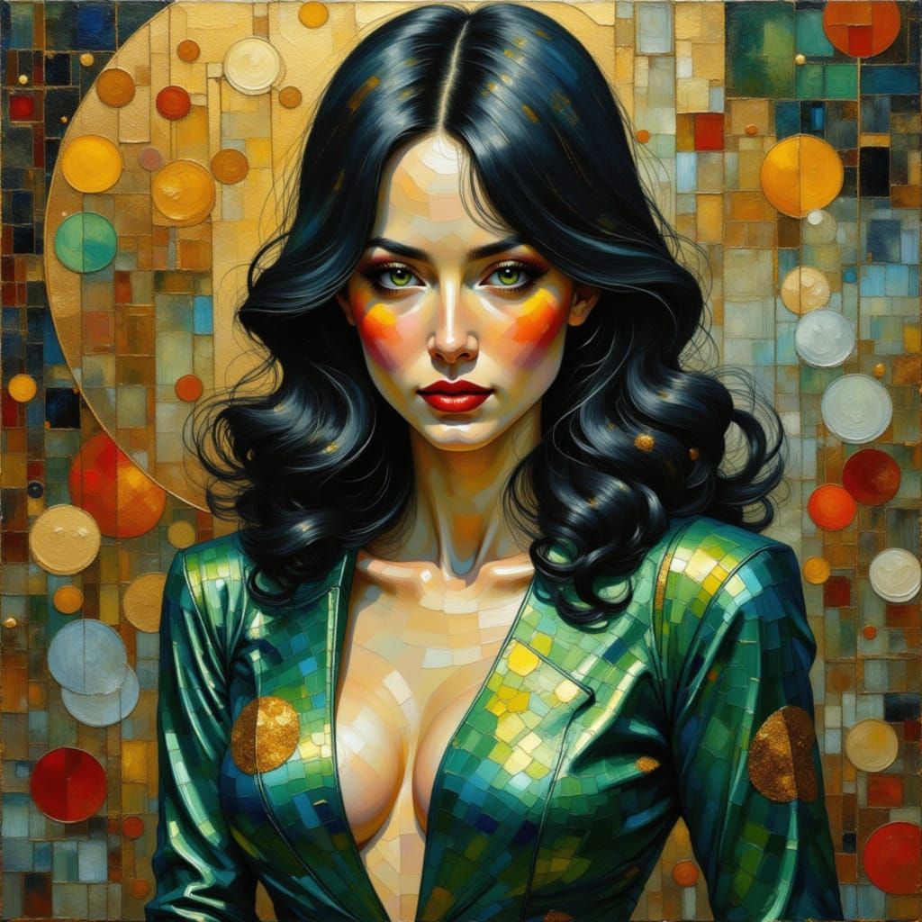 Françoise as Geometric Voluptuousness in Art Deco Style