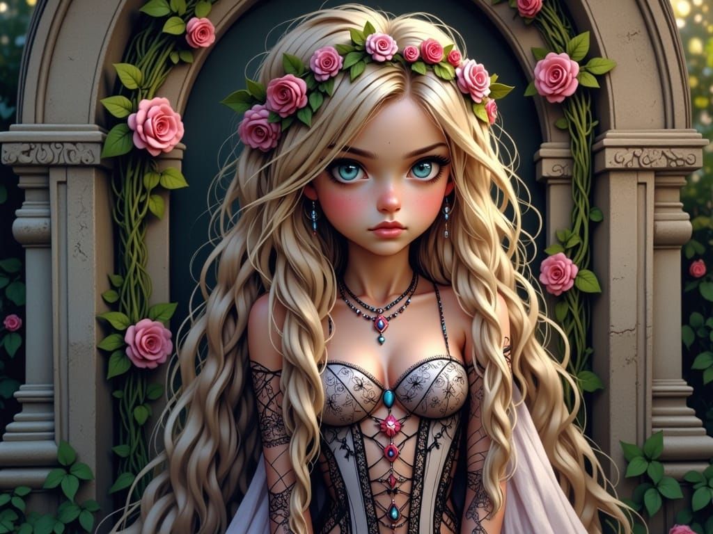 Fairytale Chibi Princess in Gothic Setting