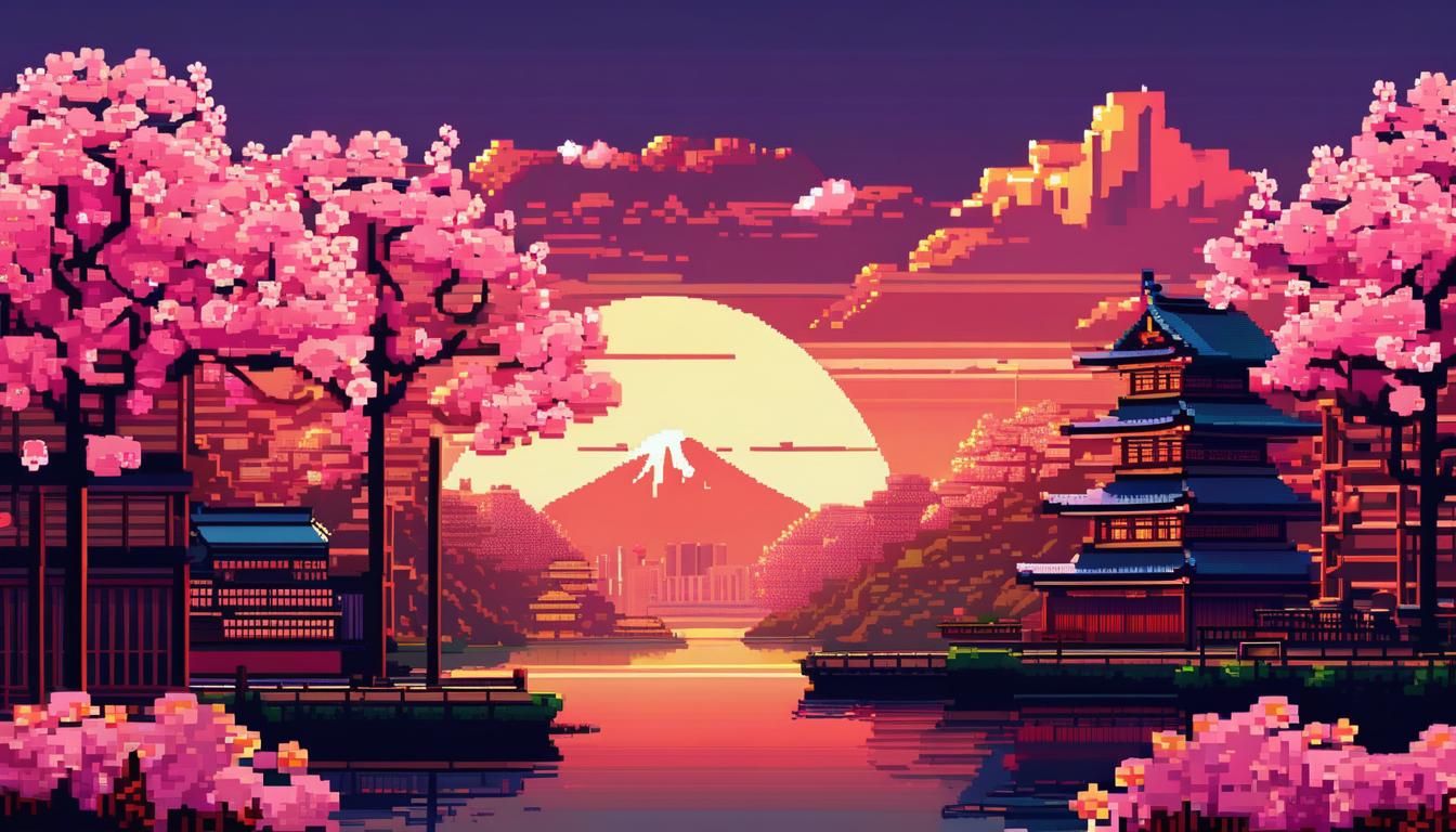 8-Bit Cherry Blossoms