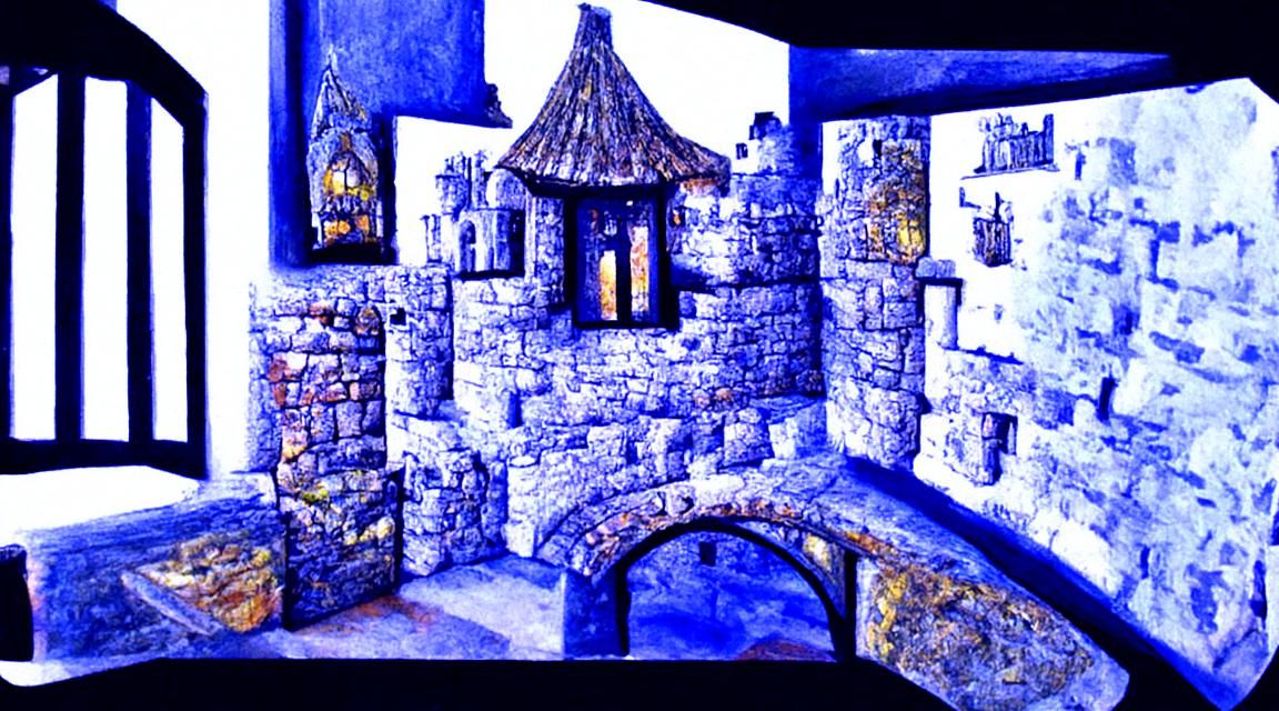 Medieval Walled City Gatehouse Interior
