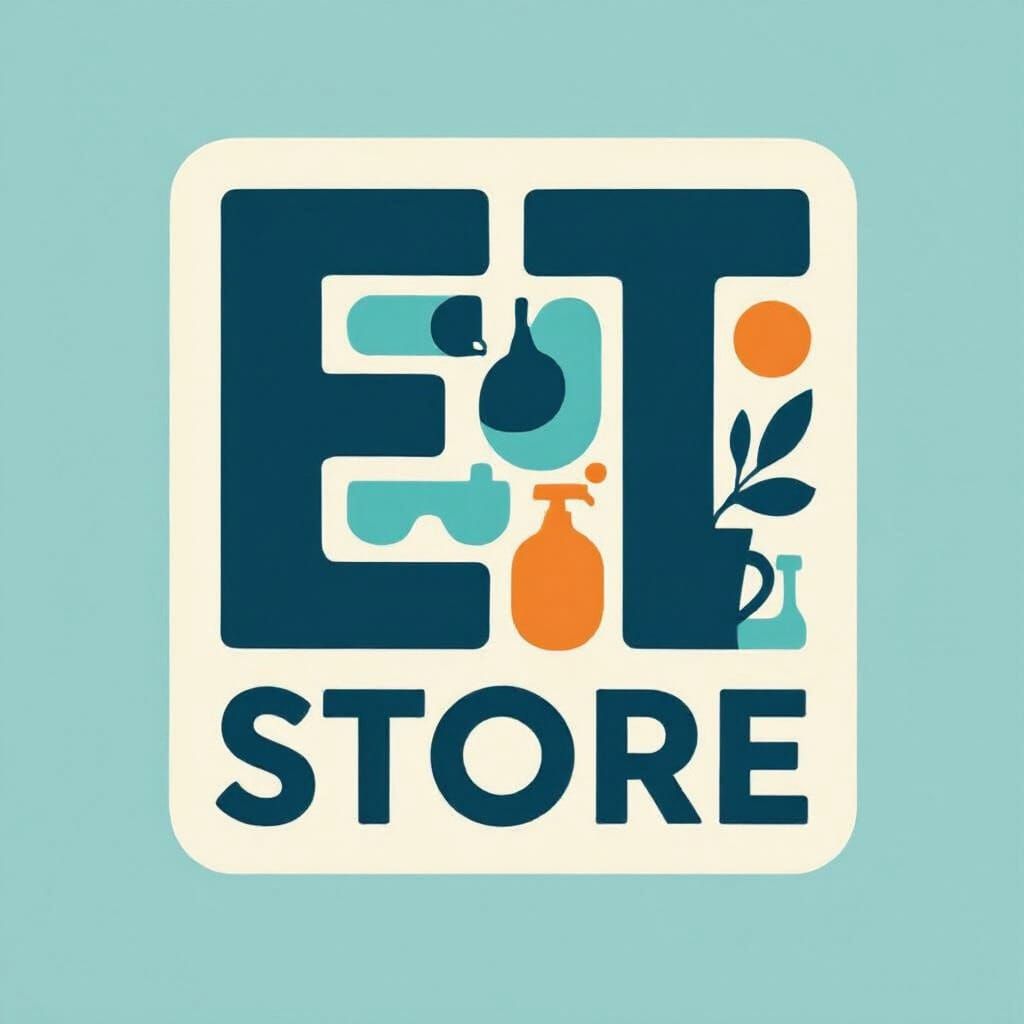 ET Store Logo Design: Minimalist Home Appliances Branding