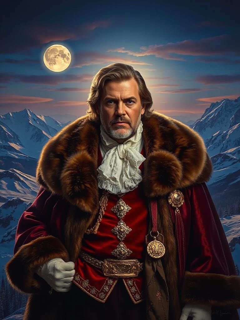nobleman in frozen mountains