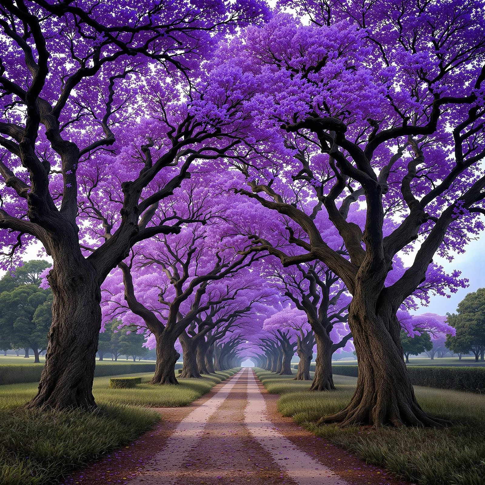 Vibrant Jacaranda Trees in Zimbabwe's Splendid Landscape