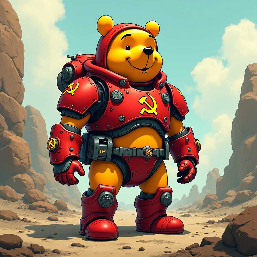 Winnie the Pooh as Communist Space Marine