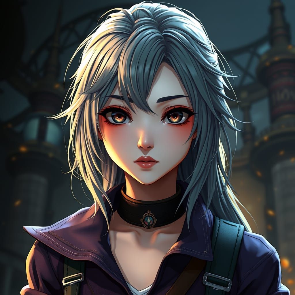 Ethereal Dark Fantasy Maiden in 3D Anime Art Style