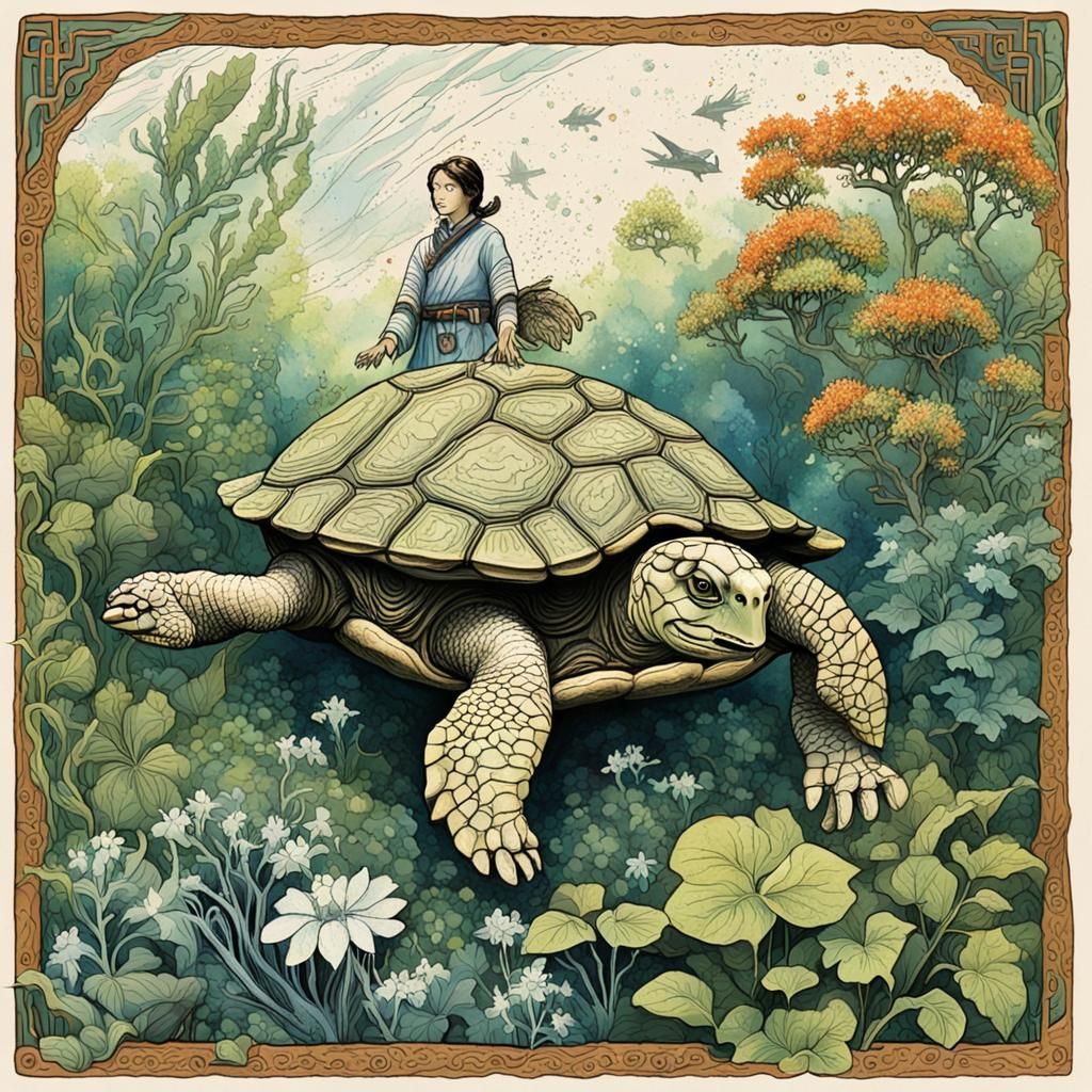 Turtle at OK Corral, Elf Garden, and Alien Sculpture