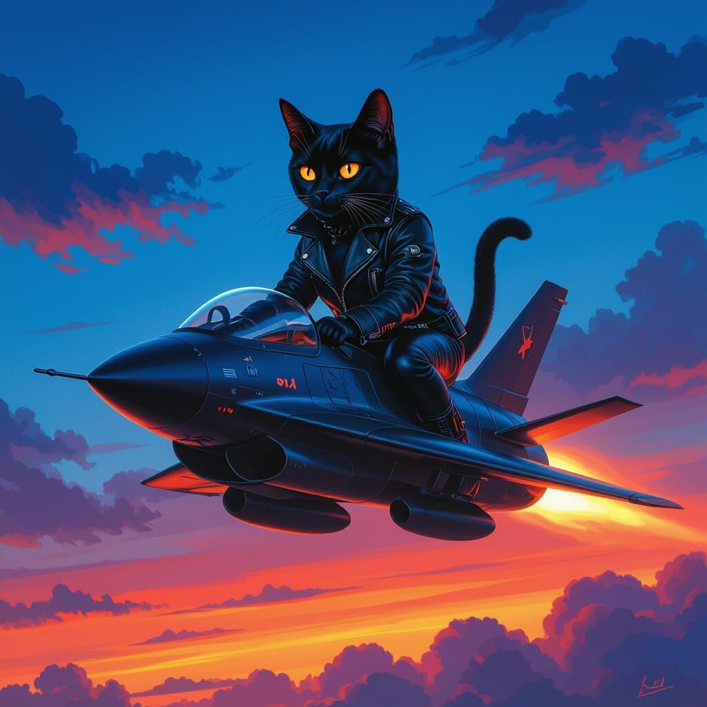 Black Cat Ace: A Matte Painting in 8K