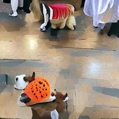 Dog in Halloween Costume Portrait