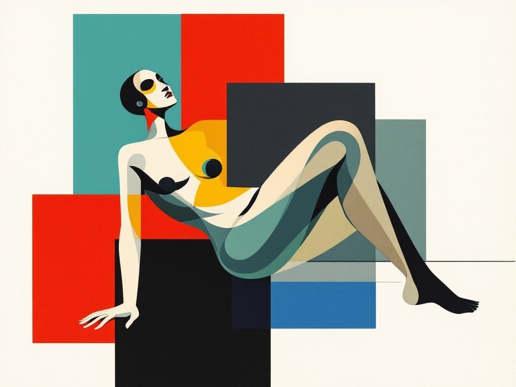 Abstracted Figure in Geometric Harmony