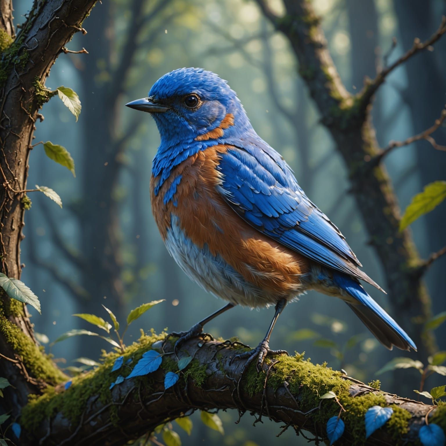 Surreal Silk Bird Takes Flight in Vibrant Fantasy Art