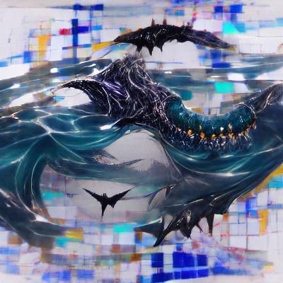 Majestic Leviathan Rising from the Deep