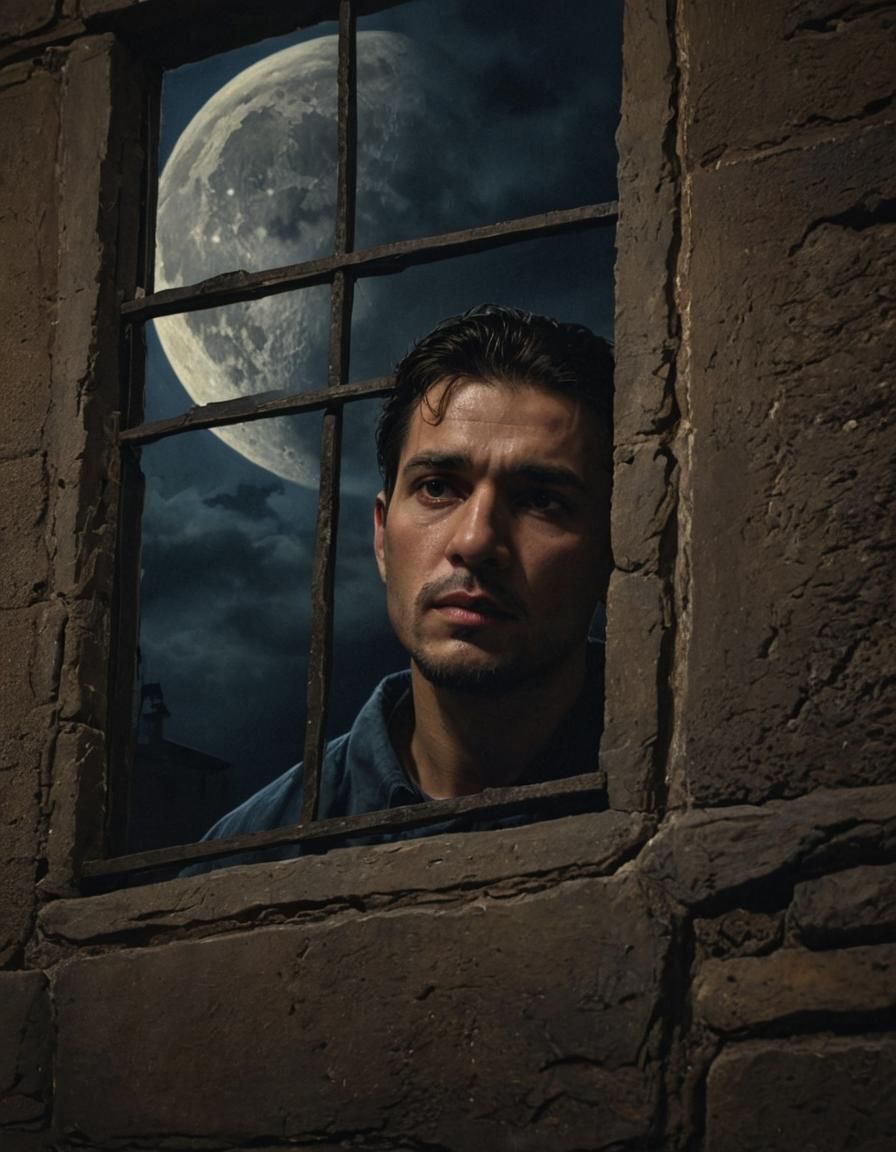 Prisoner's Moonlit Longing in Dramatic Baroque Style